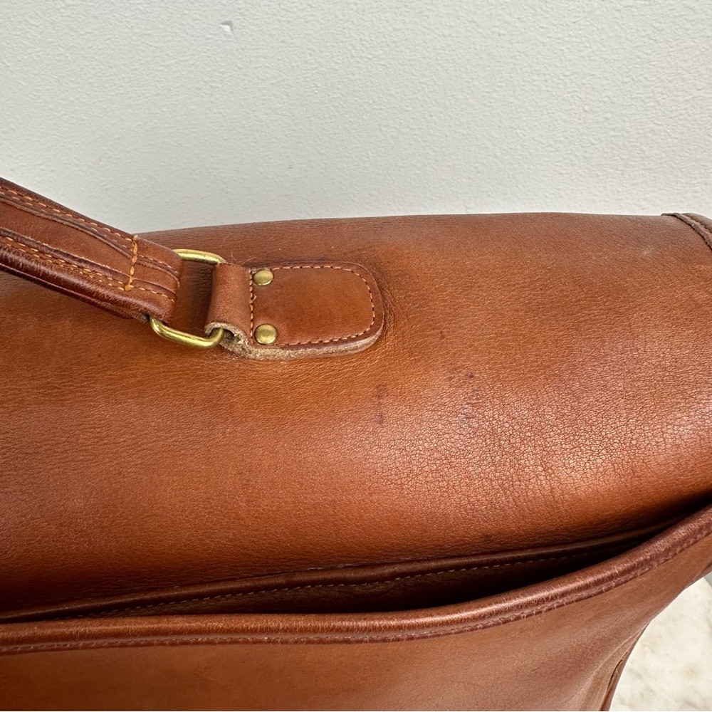 Vintage Coach British Tan Leather Carrier Brief Top Handle Bag 9800 - Picture 5 of 15